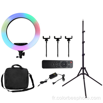 Écran tactile LED Vidéo selfie RVB Ring Light